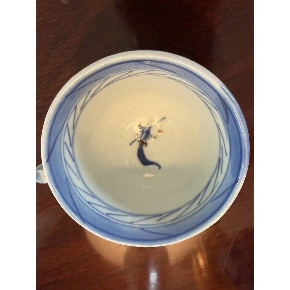 Antique 19th Century Chinese Export Porcelain Canton Pattern Tea Cups - 5